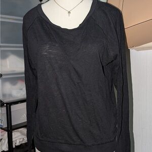 Women's Black Long Sleeve Top